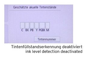 Refillable cartridges for Canon PGI-580 CLI-581 with completely deactivated ink levels