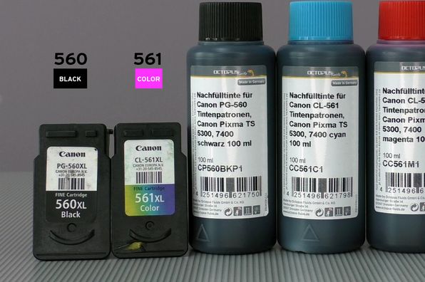  PG-560 CL-561 Ink Cartridges Replacement for Canon PG560 CL561  PG560XL CL561XL Ink Cartridges Compatible with TS5320 TS5350 Colour :  Office Products