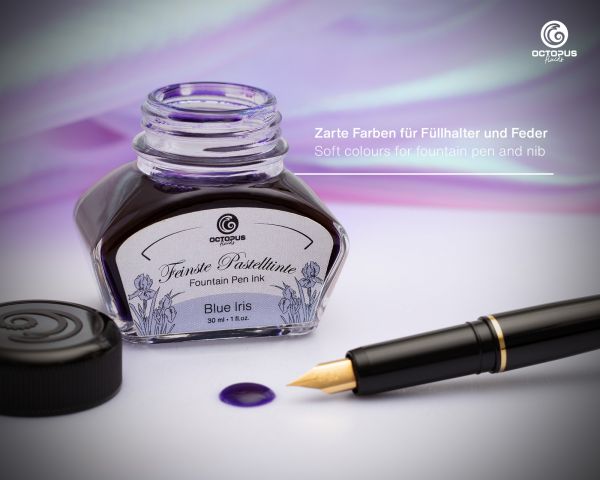 Fountain pen ink, Writing ink in pastel violet BLUE IRIS | Octopus®