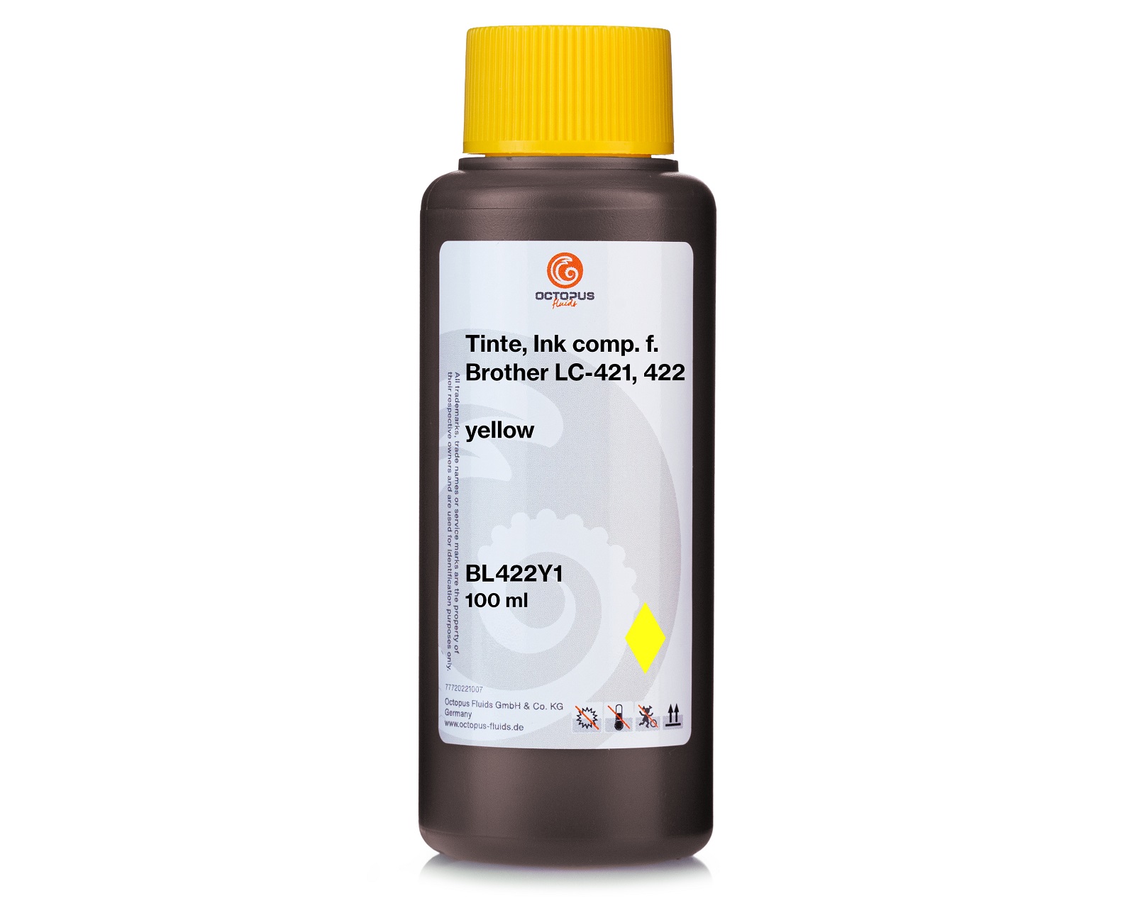 Refill ink compatible for Brother LC-421, LC-422 yellow