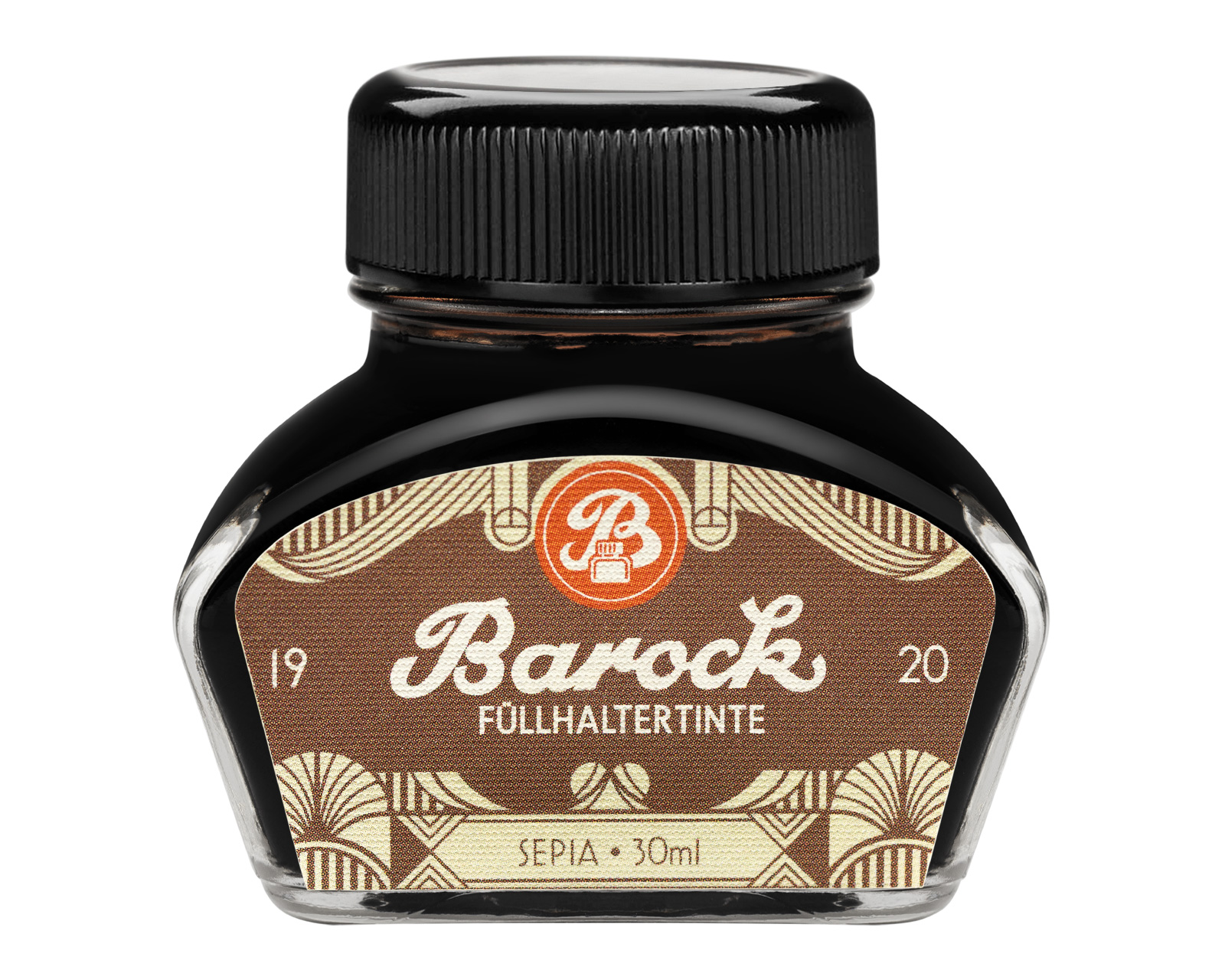 Barock 1920 Schreibtinte, Füllhaltertinte im 30 ml Tintenglas